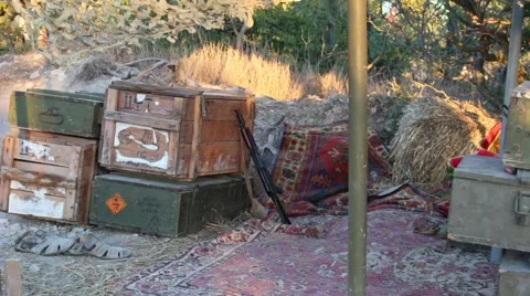 Mujahideen camp Stockbeeldmateriaal 67831763