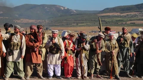 Mujahideen fighters Vídeo Stock 68020898