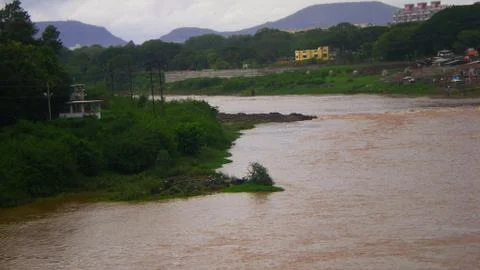 Mula river in pune Stock Photos