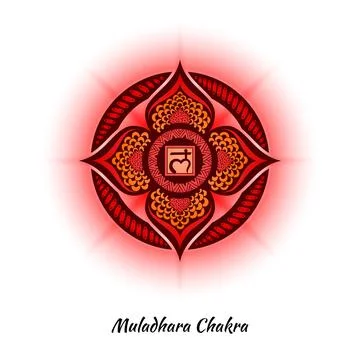 Muladhara chakra design Stock Illustration