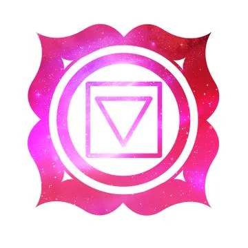 Muladhara chakra with outer space Stock Illustration