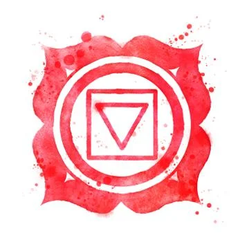 Muladhara chakra symbol. Stock Illustration