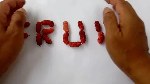 Mulberries on a white background Video stock 289975336