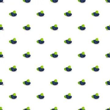 Mulberry berries with leaves seamless pattern repeating Stock Illustration