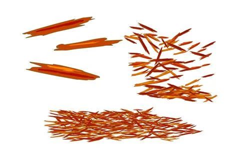 Mulch icon set isolated on white background. Red mulch. Stock Illustration