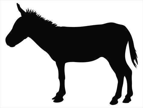 Mule silhouette vector art Stock Illustration