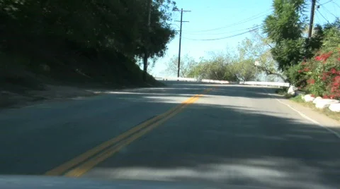 Mulholland Drive, Los Angeles Stock Footage