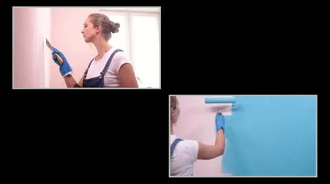 Muliple Shots of Redecorating Stock Footage 12083371