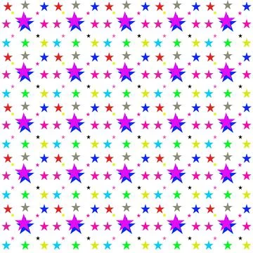 Mulit color star seamless pattern Stock Illustration