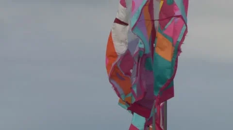 Mulitcoloured Flags Stock Footage 8952763