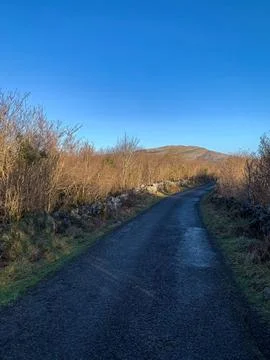 Mullaghmore mountain loop road. Sunny day. Foto stock