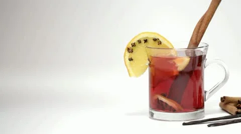 Mulled wine and spices Stock Footage 12638723
