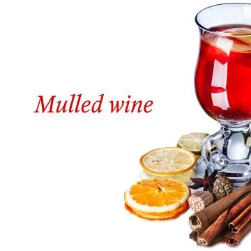 Mulled wine with apples Stock Illustration