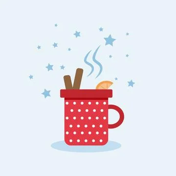 Mulled wine cup  vector illustration Stock Illustration