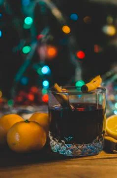Mulled Wine In Glasses Stock Photos