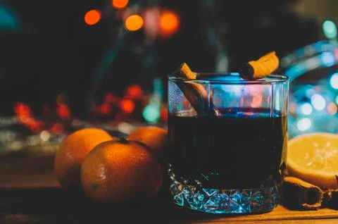 Mulled Wine In Glasses Stock Photos