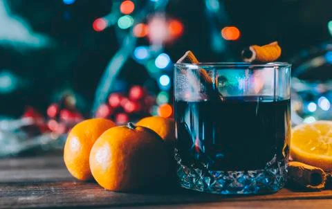 Mulled Wine In Glasses Stock Photos