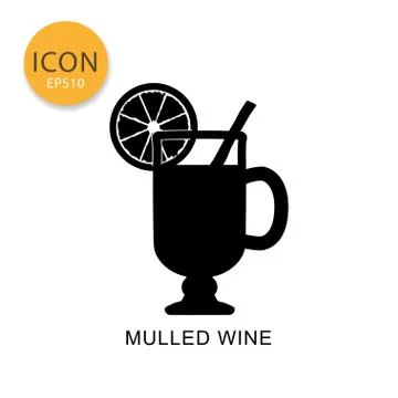Mulled wine icon isolated flat style. イラスト素材