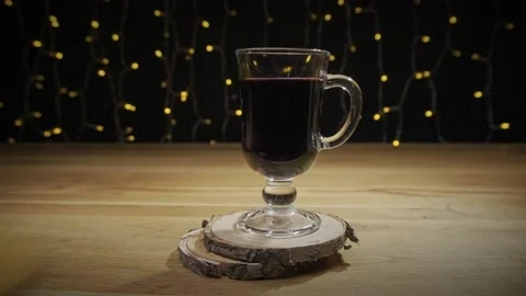 Mulled wine video with cinematic effect Stock Footage 224314968