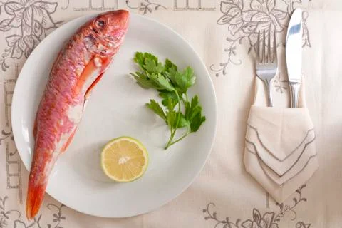 Mullet on a Dish Stock Photos
