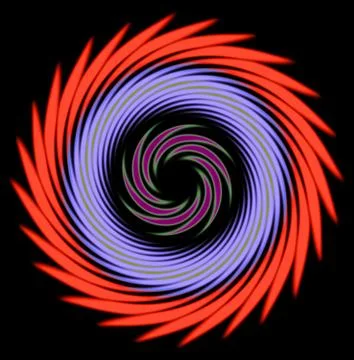 Mulricolored spiral radial pattern Stock Illustration