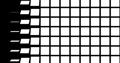 Multi abstract brush stroke stripes black and white transition Video stock 86517089