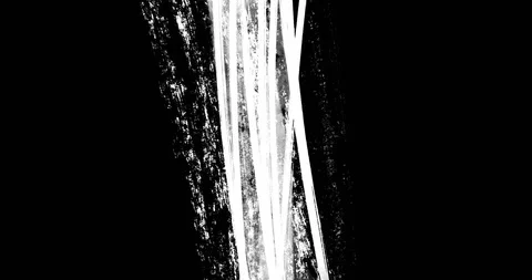 Multi abstract splash ink paint brush horizontal stroke black and white Stock Footage