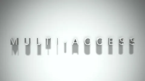 Multi access 3D title animation with shadows on a white background Stock Footage 297906811