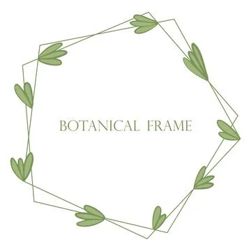 Multi-angle botanical frame vector illustration. Ilustración de archivo