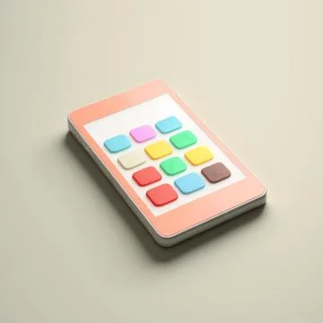 Multi application on smartphone or mobile phone screen background Stock Illustration