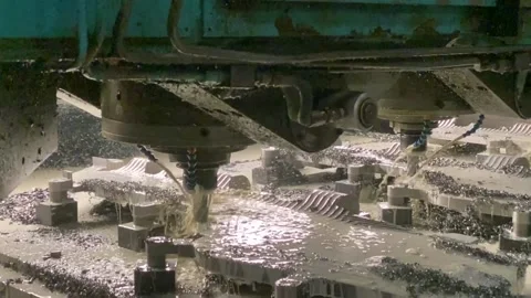 Multi Axis Drills liquid cooled Stock Footage 196009866