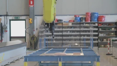 Multi-axis head with rotating spindle in demo phase Stock Footage 126311542