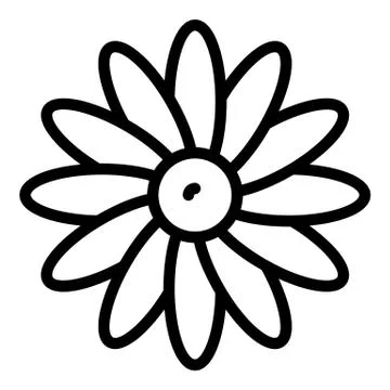 Multi blade fan icon, outline style Stock Illustration