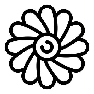 Multi blade propeller top view icon, outline style Stock Illustration