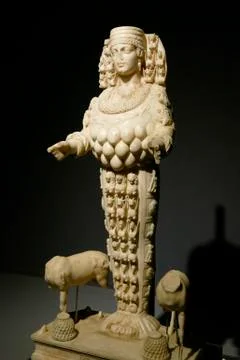 Multi breasted statue of goddess Artemis Stock Photos