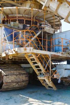 Multi bucket excavator, absetzer Stock Photos