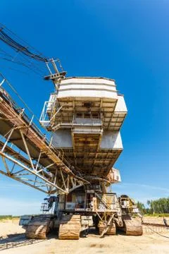 Multi bucket excavator, absetzer Foto stock