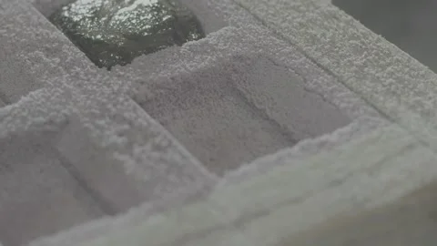 Multi camera follow-up of pastry production process. Video stock 253465219