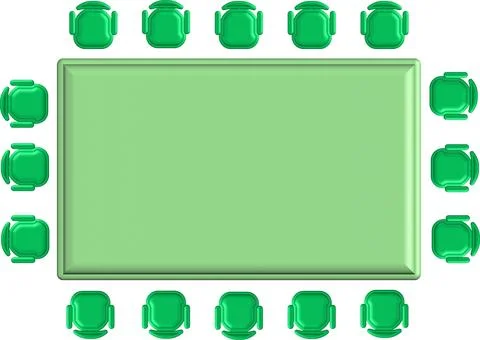 Multi chair rectangle Illustrazione stock