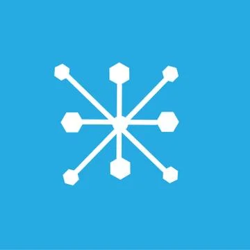 Multi channel icon,flat vector sign isolated on blue background. Simple vecto Stock Illustration
