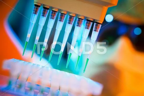 Multi-channel pipette Stock Photos
