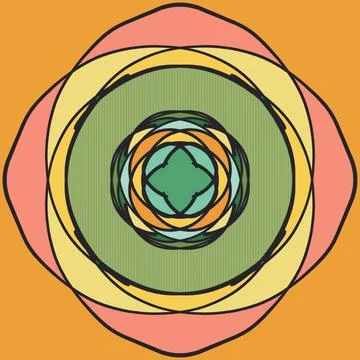 Multi Circle Flower Design Stock-Illustration