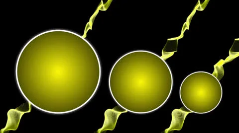 Multi Circle Yellow Logos Stock Footage 25543170