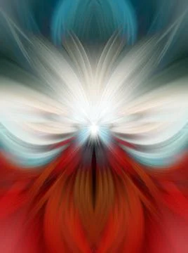 Multi Color Abstract Gradient Crossing Wavy Background. Digital Fractal Art Stock Illustration