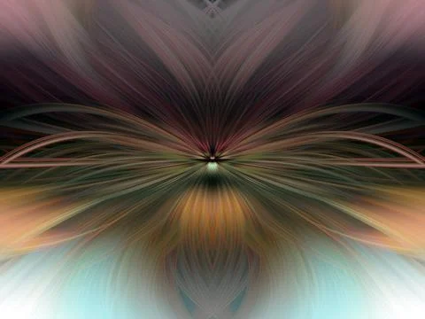 Multi Color Abstract Gradient Crossing Wavy Background. Digital Fractal Art Stock Illustration