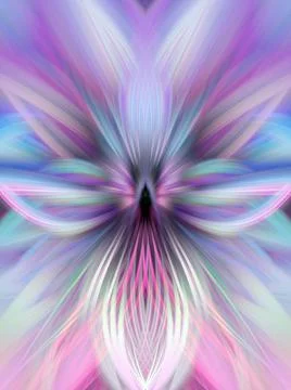 Multi Color Abstract Gradient Crossing Wavy Background. Digital Fractal Art Stock Illustration