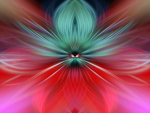 Multi Color Abstract Gradient Crossing Wavy Background. Digital Fractal Art Stock Illustration