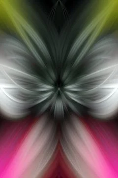 Multi Color Abstract Gradient Crossing Wavy Background. Digital Fractal Art Stock Illustration