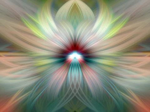 Multi Color Abstract Gradient Crossing Wavy Background. Digital Fractal Art Illustrazione stock