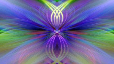 Multi Color Abstract Gradient Crossing Wavy Background. Digital Fractal Art Stock Illustration